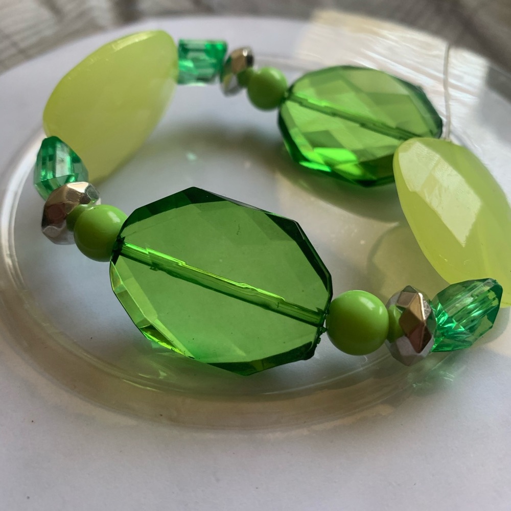 Emerald inspired gem bracelet